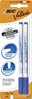 Immagine prodotto di BIC Velleda 1721, pennarelli per lavagna, colore blu, confezione da 2 pezzi