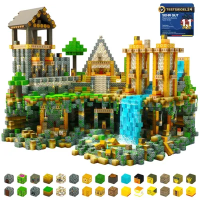 Produktbild von Magnetische Bausteine Ägypten 80 Teile | Magnetwürfel für Kinder ab 3
