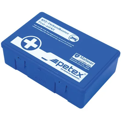 Immagine prodotto di Cassetta di pronto soccorso con contenuto conforme alla norma DIN 13164:2022, blu | PETEX