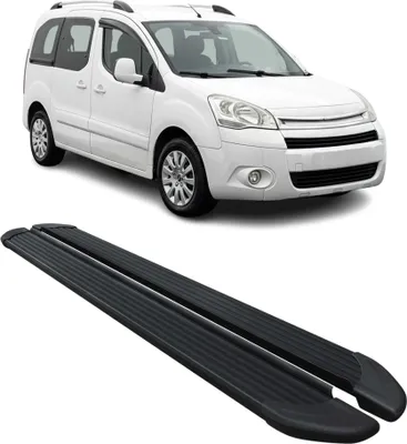 Image de Marchepieds Latéraux pour Citroen Berlingo 2008-2018 L1 Aluminium Noir 2Pcs