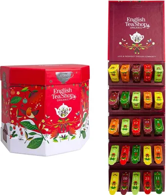 Produktbild von ETS - BIO Tee Adventskalender "Santa's Secret", kompostierbare Pyramidenbeutel