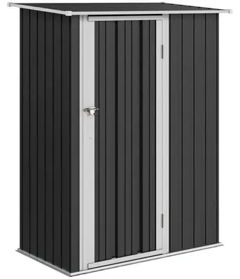 Produktbild von Metall Geräteschuppen - Gartenschuppen - 1,07 m² 142x86x189 cm - Wasserdicht - Satteldach - Abschließbare Tür - Armeegrün