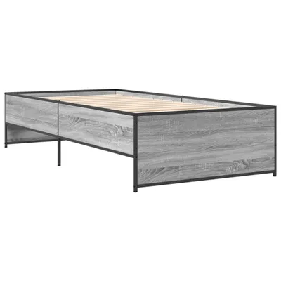 Obrázok produktu pre vidaXL Rám postele sivý Sonoma 100x200 cm materiál na báze dreva a kovu