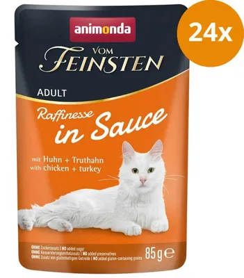 Produktbild von ANIMONDA Vom Feinsten Raffinesse in sauce Chicken with turkey - nassfutter für Katzen - 85g