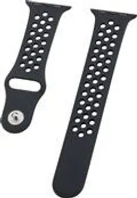 Produktbild von PETER JÄCKEL WATCH BAND für Apple Watch 41/40mm (Series 4/ 5/ 6/7)/ 38mm (Series 1/ 2/ 3) Silicon Dual Black