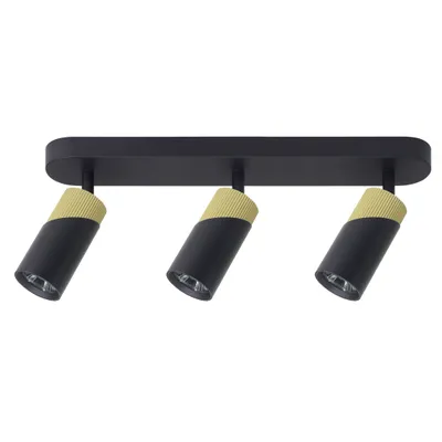 Produktbild von Neo Milagro Strahler 3-flammig Schwarz-Gold GU10