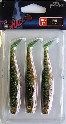 Produktbild von Fox Rage Pro Shad 10cm - 3 Gummifische, Farbe:Pike UV