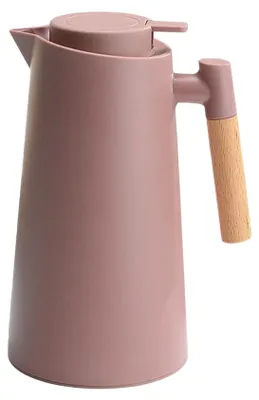 Produktbild von Vakuumflasche 1 Liter, Doppelwandige Thermoskanne Braun, Für Kaffee Tee Wasser Unterwegs