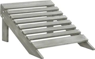 Immagine prodotto di vidaXL Poltrona da giardino con poggiapiedi in legno grigio