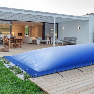 Produktbild von Aufblasbare Poolabdeckung Rechteckpool 900 x 400 cm I Rechteck 9 x 4 m I blau (RAL5002)