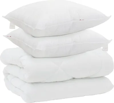 Produktbild von vidaXL Winterbettdecke mit Kissen 3 pcs Weiß Mikrofaser