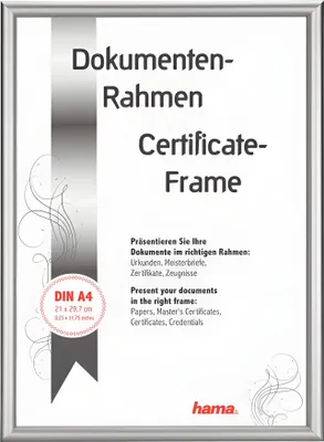 Image de Hama Cadre en aluminium "Détroit", argent, 21 x 29,7 cm
