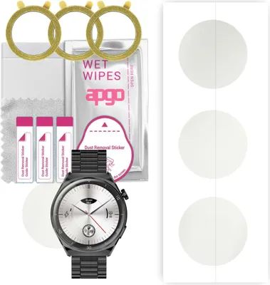 Produktbild von apgo 3 Stück Schutzfolie, Matt, kompatibel mit Garett V12 Smartwatch, Hydrogel Displayschutzfolie mit Positionierhilfe, Displayfolie, robust und kratzfest