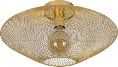 Zdjęcie produktu dla Lampa sufitowa złota industrialna MESH 1xE27 40W Lucide