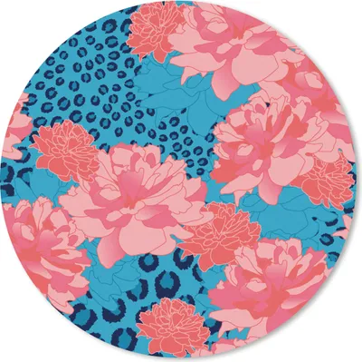 Produktbild von MuchoWow® Mauspad Mousepad Muster - Dschungel - Blume - Leopardenmuster 30x30 cm - Mousepads - Maus Mat - Pad - Mausunterlage - Tischunterlage - Schreibtischmatten