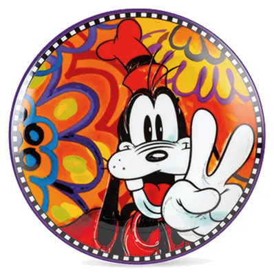 Immagine prodotto di Gilde 6tlg. Set, Disney, Teller, "Goofy", Porzellan, mehrfarbig, VE 1, D. 19 cm 81584 4063387815847
