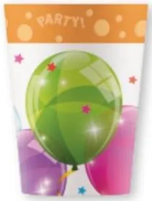 Image de Gobelet en plastique BALLONS Fête d'anniversaire 250ml
