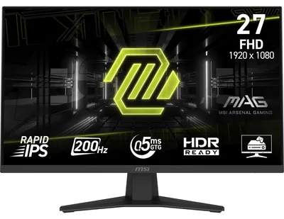 Image de MSI MAG 274FDE Gaming-Monitor 68,6 cm (27" ), noir, FullHD, Rapid-IPS, HDR Ready, Adaptive-Sync, 200Hz Panel (9S6-3CE41H-002)