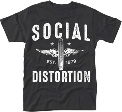 Produktbild von Social Distortion Uni-T-Shirt: Winged Wheel, Medium, SCHWARZ