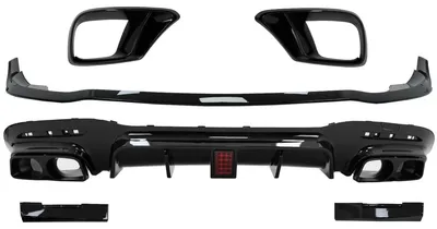 Produktbild von Kit Frontlippe & Diffusor Für Mercedes S W222 Facelift S65 S63 07.17-08.20 Limousine.