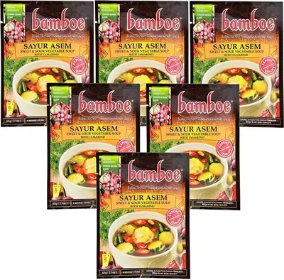 Produktbild von [ 6x 60g ] Bamboe Gewürzmischung SAYUR ASEM für Süß-Saure Gemüsesuppe