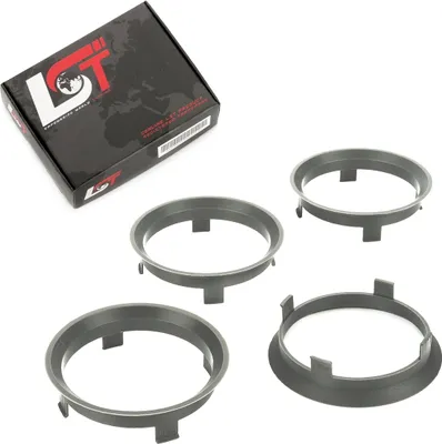 Produktbild von 4x Zentrierringe Anthrazit Ø 57,1 mm - Ø 60,1 mm für SEAT SKODA VW