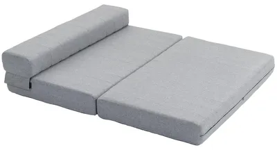 Produktbild von Klappsessel mit Bettfunktion, G?stebett, faltbar, bis 250 kg, 138x80x50 cm, Grau