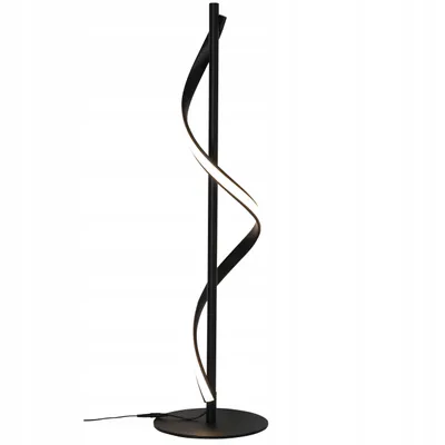 Zdjęcie produktu dla Lampa stojąca LED XUDO Spiral Design czarna matowa 90 cm 20 W 1320 lm 4000 K neutralna biel nowoczesna lampa stojąca do salonu