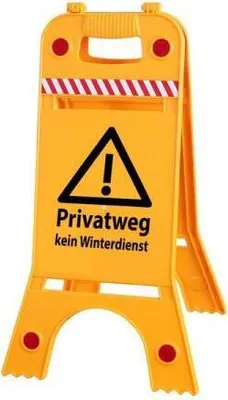 Produktbild von Warnaufsteller Dachaufsteller - Privatweg Kein Winterdienst - Gr. ca. 28 x 64 cm – 308541/7