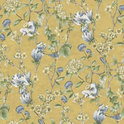Image de Holden Décor - Tapete "Rural Paradise", Floral Vogelpfad AG3556 (10 m x 0,5 m) (Ocker)