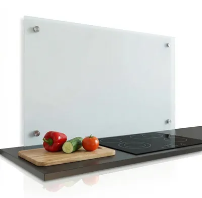 Zdjęcie produktu dla Mucola kuchnia splashback płytka backsplash kuchnia ściana ochronna szkło 6mm ESG - biały 90x50CM