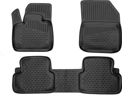 Produktbild von Fußmatten Set Element TPE Gummi 3D, wasserdicht, hoher Rand, rutschfest, passgenau – kompatible mit Citroen DS7 CROSSBACK 2018- 3 pcs