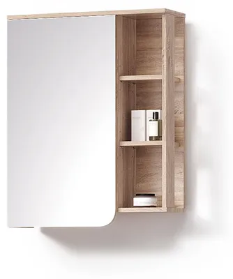 Image de Armoire de toilette Livinity Marano Sonoma/Blanc 60x75cm avec 2 tiroirs, Model 62519