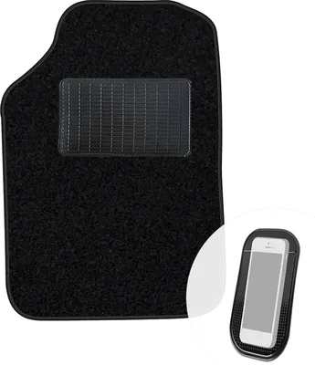 Immagine prodotto di moto-MOLTICO tappetino conducente auto velours lato conducente tappetini auto nero tappetino conducente 1 pezzo adatto per Skoda Superb I 2001-2008