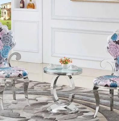 Image de Luxe Salon Table basse acier inoxydable Tables Design Meubles d'appoint Nouveau