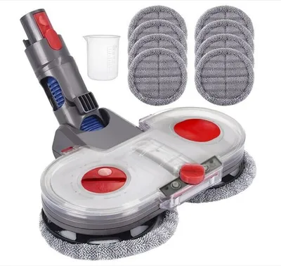 Produktbild von Elektrický nástavec na mop pro vysavač Dyson V11 V10 V8 V7 V15, sada nástavců na mop s 8 mopovými podložkami a odnímatelnou nádržkou na vodu