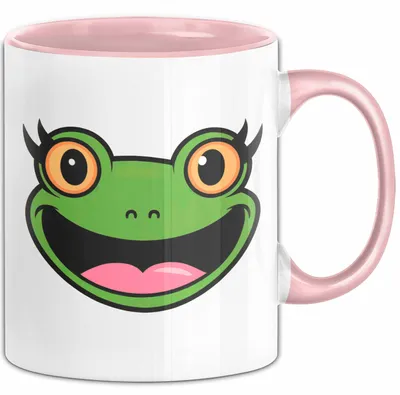 Produktbild von Frosch Tier Tasse Geschenk Lustige Geschenkidee Spruch (Rosa)