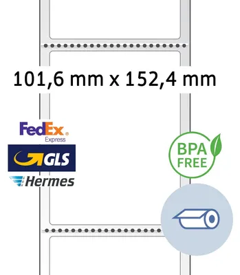 Image de HERMA 58300 Étiquettes d'expédition HERMA Thermodirect, rouleau, 101,6 x 152,4 mm