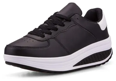 Immagine prodotto di Omgoods - Sneakers con zeppa e suola alta da donna, con design traspirante