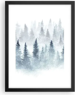 Produktbild von Gerahmtes Poster - Schwarzer Rahmen - Bäume Wald Natur - 30x40 cm - Wand Bild - Wanddeko - Wandbilder - Kunstposter - Wandposter - Bilderrahmen - Bilder - Kunstdruck - Wandbild - P2BPA30x40-3981
