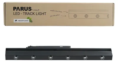 Immagine prodotto di Parus di Venso, faretto a binario LED nero, 60 cm, 90°, ideale per illuminare piante da interno. Lampada LED per illuminazione di facciate e pareti verdi, luce LED a spettro completo per la crescita delle piante