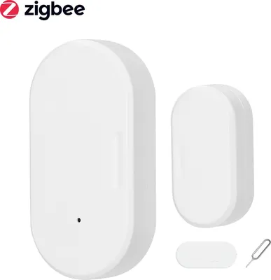 Obrázok produktu pre Snímač dverí a okien ZigBee, bezdrôtové kontakty, podpora senzorov, prepojenie inteligentných domácich zariadení, upozornenia APP (otvorené/zavreté), rozbočovač ZigBee potrebný pre domáci zabezpečovací systém