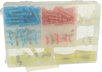 Productafbeelding van Assortimentskasten met verbindingsstukken/soldeerverbindingen met krimpkousisolatie, verschillende kleuren - 1 stuk