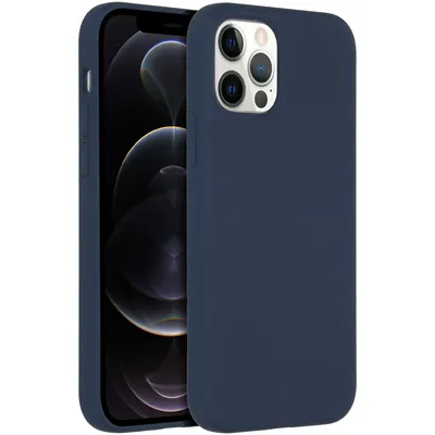 Immagine prodotto di Custodia in silicone liquido Accezz con MagSafe per iPhone 12 (Pro) - Blu scuro