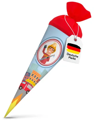 Produktbild von itenga Geschwister Schultüte 35cm Feuerwehr Geschenkverpackung