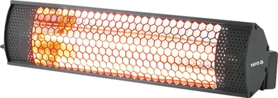 Produktbild von Yato YT-99531, Elektrischer Halogen-Raumheizer, 1,9 m, IP65, Innen & Außen, Zimmerdecke, Flur, Wand, Schwarz