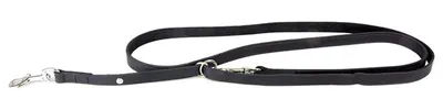 Produktbild von Das Lederband Verstellbare Führleine Weinheim schwarz, Länge: 210 cm / Breite: 12 mm