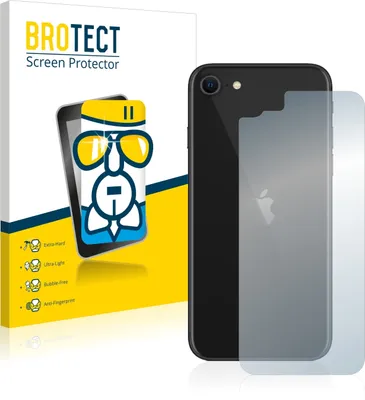 Produktbild von BROTECT Schutzglas für Apple iPhone SE 2 / SE 3 (Rückseite) Schutzfolie Panzer Folie Glas Display Schutz klar