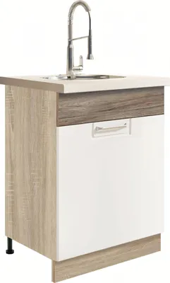 Produktbild von ECONO 11D – Spülenunterschrank 60 cm, Weiß Hochglanz