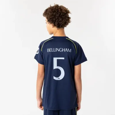 Obrázek produktu pro Dětský dres Real Madrid Bellingham - 2025-2026 - Velikost 152 - Venku dres - Tmavě modrý